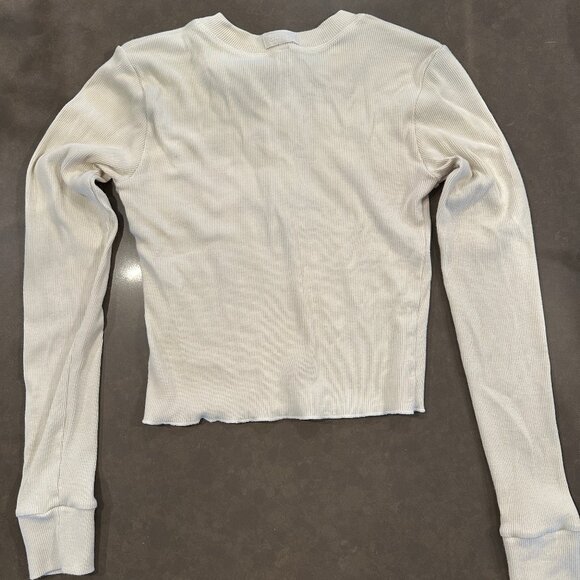 SKIMS Women's Long Sleeve Cotton Ribbed Henley - Picture 2 of 4